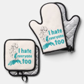 私も皆が嫌いだ 鍋つかみ&鍋敷きセット (正面/裏面)