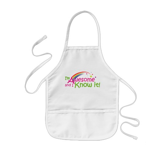 私も知素晴らしってる！ 子供用エプロン (正面)