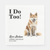 私も秋田犬の披露宴 スタンダードランチョンナプキン (正面)