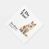 私も秋田犬の披露宴 スタンダードランチョンナプキン (角)