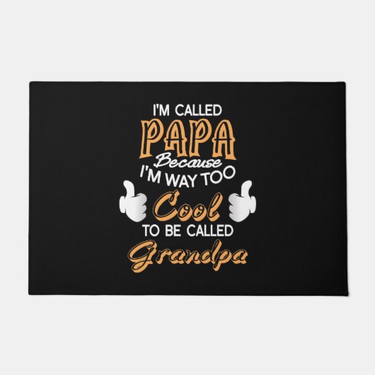 私も行き先だからパパと呼ばれるカッコいい ドアマット (正面)