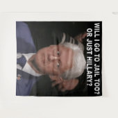 私も逮捕されるの？それともヒラリーだけ？ タペストリー (正面(横))