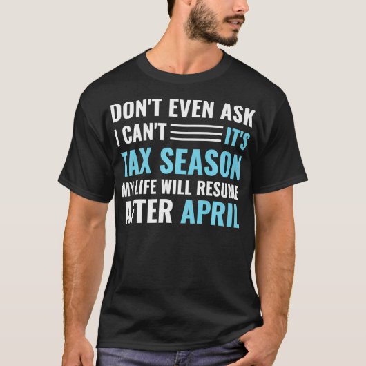 私も頼その税シーズン会計Accできない Tシャツ (正面)