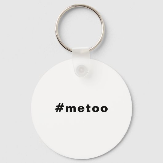 私も、#metoo、プライド白黒 キーホルダー (正面)