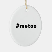 私も、#metoo、プライド白黒 セラミックオーナメント (右)