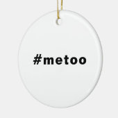 私も、#metoo、プライド白黒 セラミックオーナメント (左)