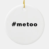 私も、#metoo、プライド白黒 セラミックオーナメント (裏面)