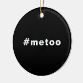 私も、#metoo、プライド白黒 セラミックオーナメント (左)