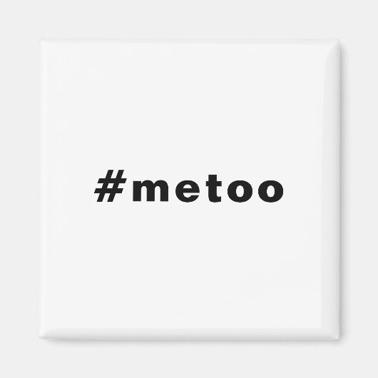 私も、#metoo、プライド白黒 マグネット (正面)
