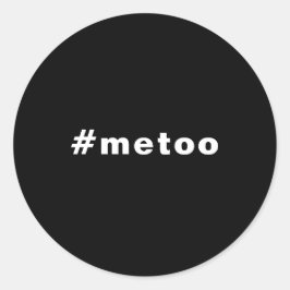 私も、#metoo、プライド白黒 ラウンドシール