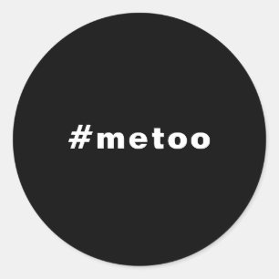 私も、#metoo、プライド白黒 ラウンドシール