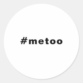 私も、#metoo、プライド白黒 ラウンドシール