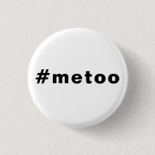 私も、#metoo、プライド白黒 缶バッジ (正面)