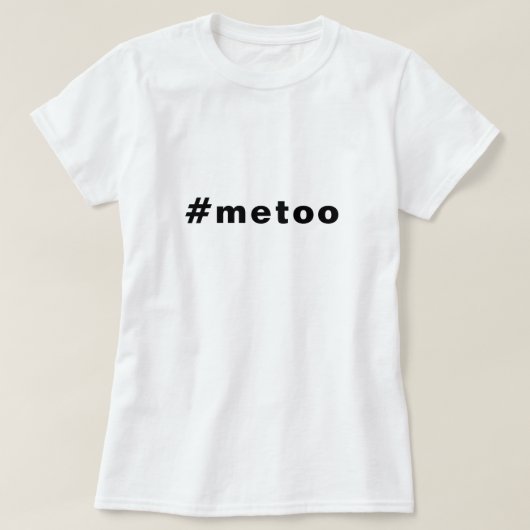 私も、#metoo、プライド白黒 tシャツ (デザイン正面)