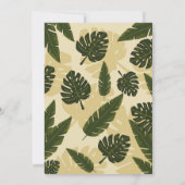 私もBBQ カップルシャワー ガーデン ヤード 葉 招待状 (裏面)