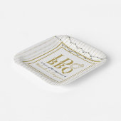 私もBBQ ゴールドエンゲージメントパーティー カップルシャワーのナプキン ペーパープレート (傾斜あり)