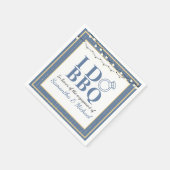 私もBBQ  婚約パーティー ウェディングシャワー スタンダードカクテルナプキン (角)