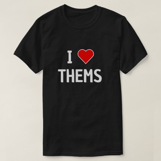 私もthemが好き、they/themが私の代名詞 tシャツ (デザイン正面)