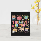 私やる気を起こさせるは信じ君の学生の先生 カード (黄色い花)