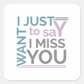 私やる気を起こさせるは恋しく思ことわざ スクエアシール (正面)