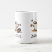 私よくはしゃぐは人間の豆だ – 豆と紅葉 コーヒーマグカップ (中央)