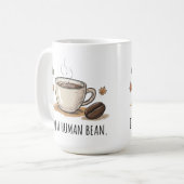 私よくはしゃぐは人間の豆だ – 豆と紅葉 コーヒーマグカップ (正面左)