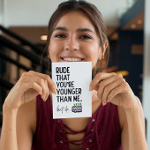 私よりあなたは若い失礼な誕生日 カード