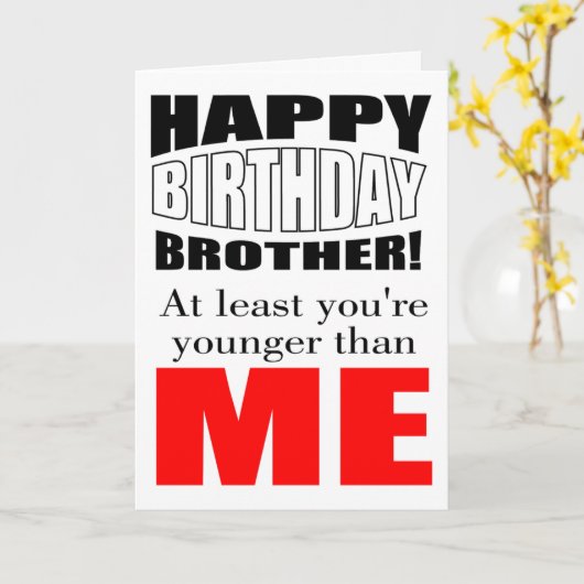 私より若い誕生日 カード (黄色い花)