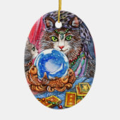 私をあなたの幸運を言うことを許可して下さい セラミックオーナメント (正面)