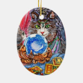 私をあなたの幸運を言うことを許可して下さい セラミックオーナメント (裏面)