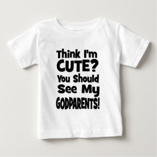 私をありますかわいいですが考えて下さいか。 代父母 ベビーTシャツ