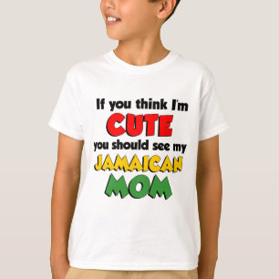 私をありますかわいいジャマイカのお母さんが考えて下さい Tシャツ
