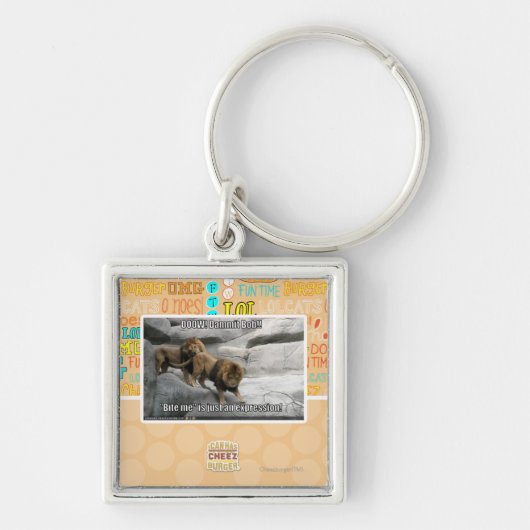 私をありますちょうど表現がかんで下さい! キーホルダー (正面)