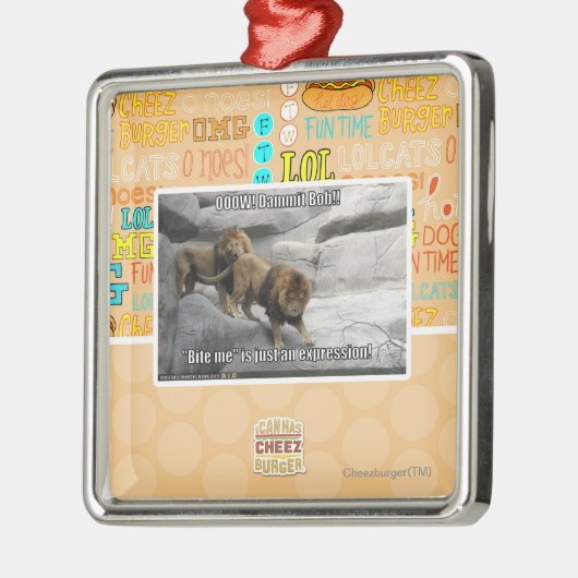 私をありますちょうど表現がかんで下さい! メタルオーナメント (左)