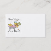 私をありますナースのTシャツおよびギフトが心配しないで下さい 名刺 (裏面)