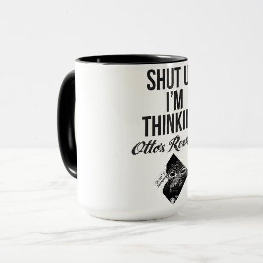 私をあります考えるが-オットーの復讐のコーヒー・マグ締めて下さい マグカップ (正面左)