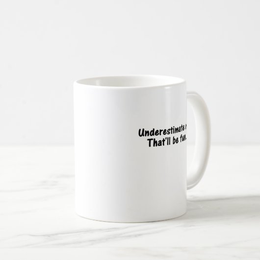 私をおもしろいだと見なす コーヒーマグカップ (正面右)