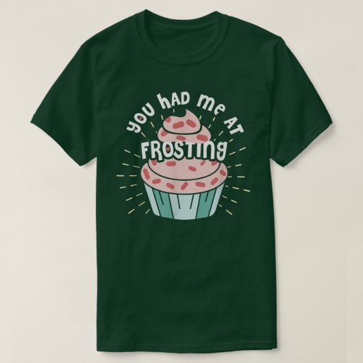 私をおもしろいつや消しベーキングで Tシャツ (デザイン正面)