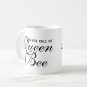 私をおもしろいQueen Bee hipster chicと呼ぶことができる コーヒーマグカップ (正面左)