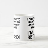 私をおもしろマグカップにできない退職した コーヒーマグカップ (中央)