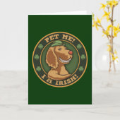 私をかわいがって下さい! 私はアイルランド語です カード (黄色い花)