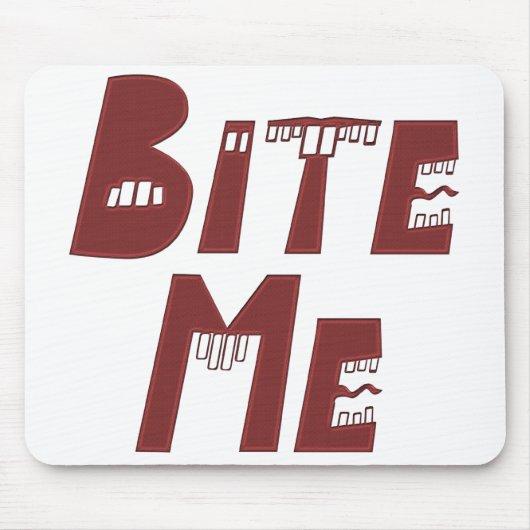 私をかんで下さい マウスパッド (正面)