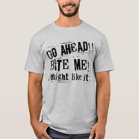 私をかんで下さい Tシャツ (正面)