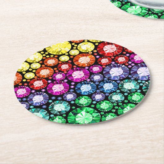 私をきらきら光る上げる ラウンドペーパーコースター (アングル)