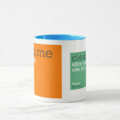 私をきれいにして下さい マグカップ (中央)