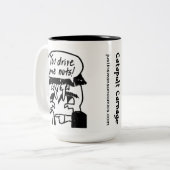 私をくだらないコーヒー・マグ運転します ツートーンマグカップ (正面左)