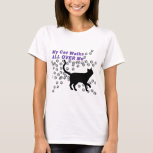 私をくまなく私の猫歩行 Tシャツ