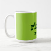 私をこれ吟味して下さい コーヒーマグカップ (左)