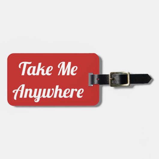 私をどこかの荷物タグに連れて行ってください ラゲッジタグ (正面横)
