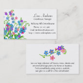 私をない庭の花の名刺忘れて下さい 名刺 (正面/裏面)